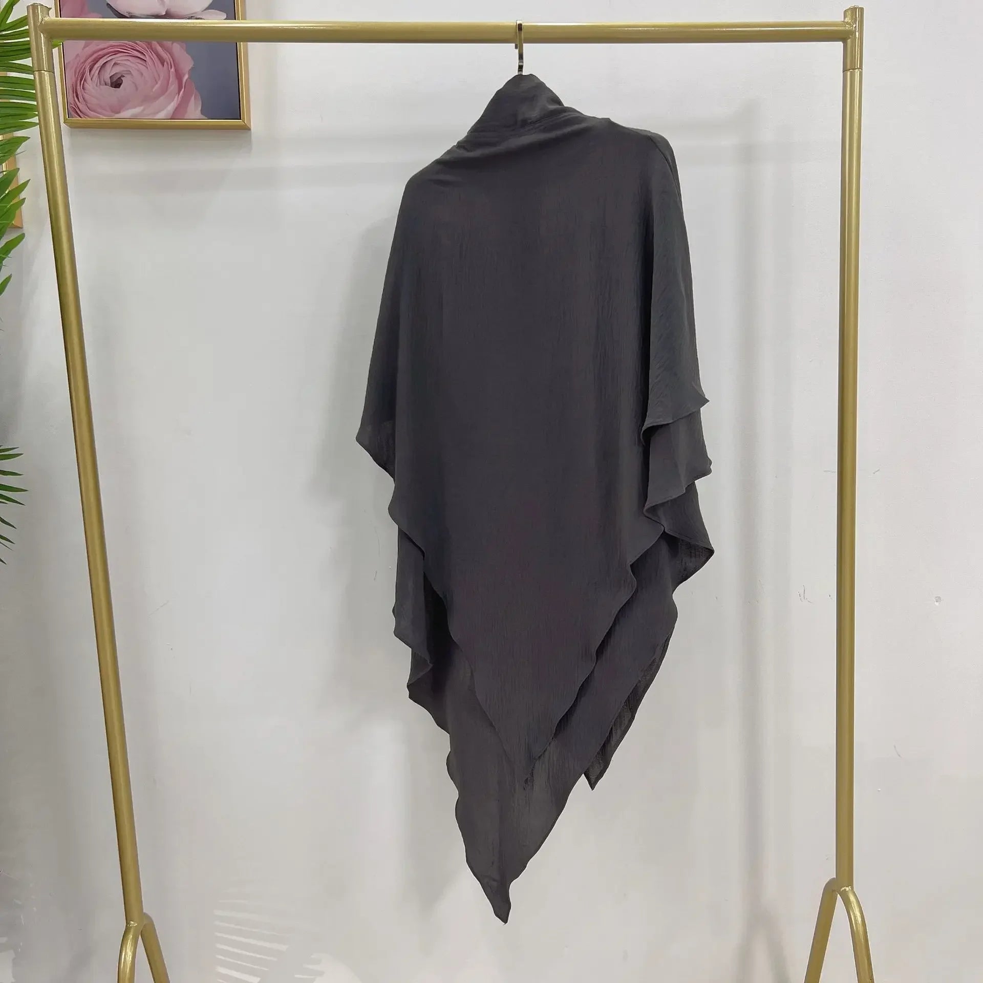 Long Khimar Hijab 2 Veils Scarf Wrap Jilbab Prayer Garment Khimars for Women Muslim Abaya Hijabs Niqab Ramadan Islamic Clothing