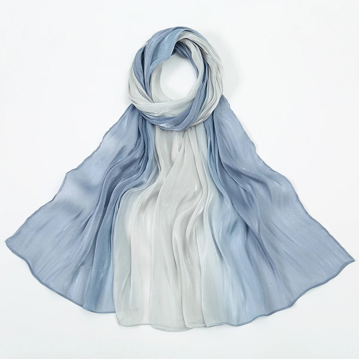 Gradient Twinkle Silk Hijab Scarf Muslim Women Hijab Plain Head Wraps Headscarf Shimmer Islam Turban Ramadan Head Cover 180*70cm