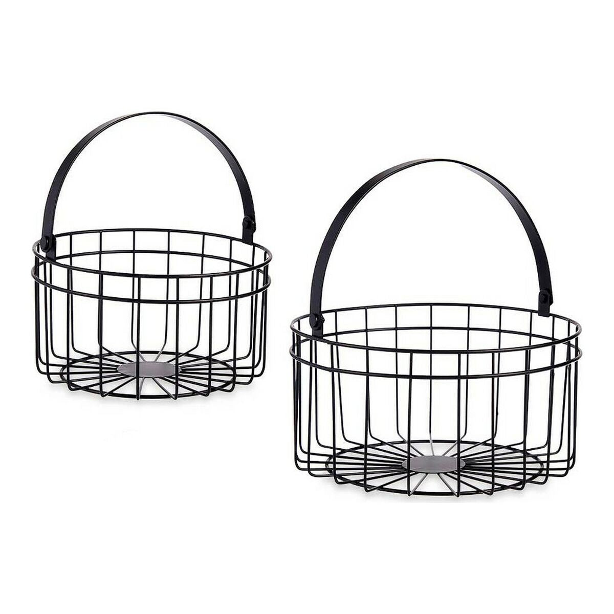 Basket set Gift Decor Black Metal-0