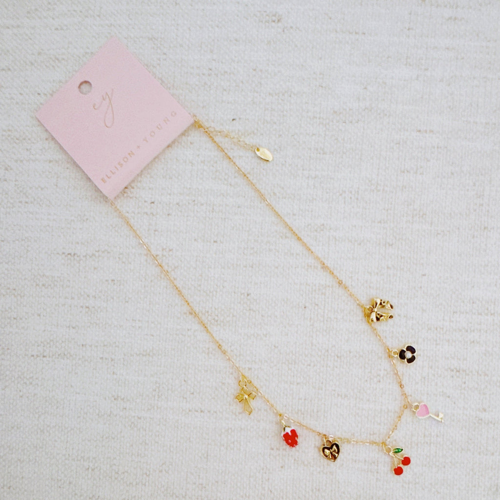 Cherry Berry Charm Necklace – Cute & Whimsical-2