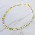 Mixed Shape Sparkle Tennis Necklace-0