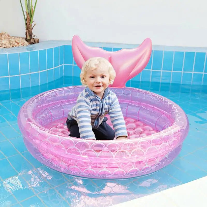 NNEOBA Mermaid Pool Inflatable Swimming Bathing Tub for Kids-4