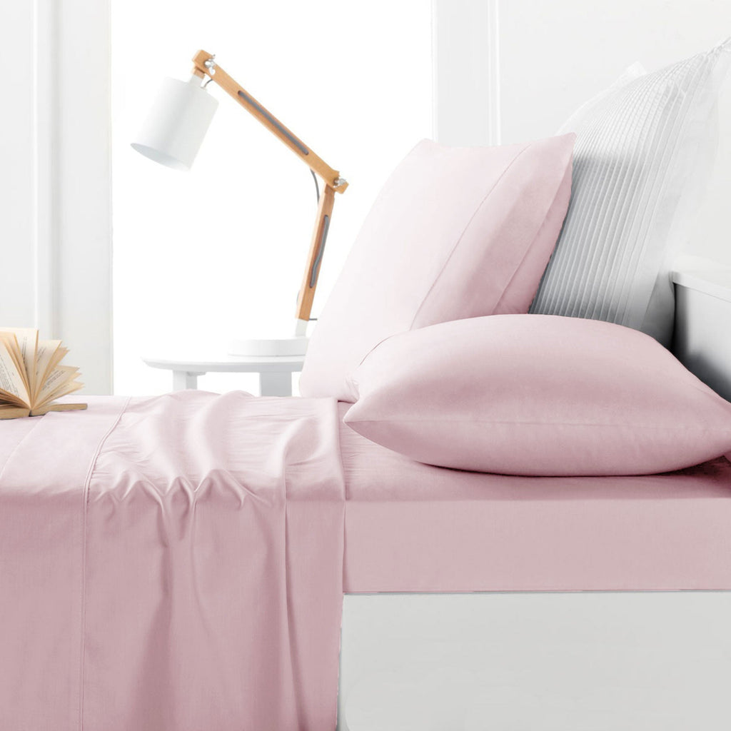 Belmondo 225TC Sheet Set Blush - Single-0