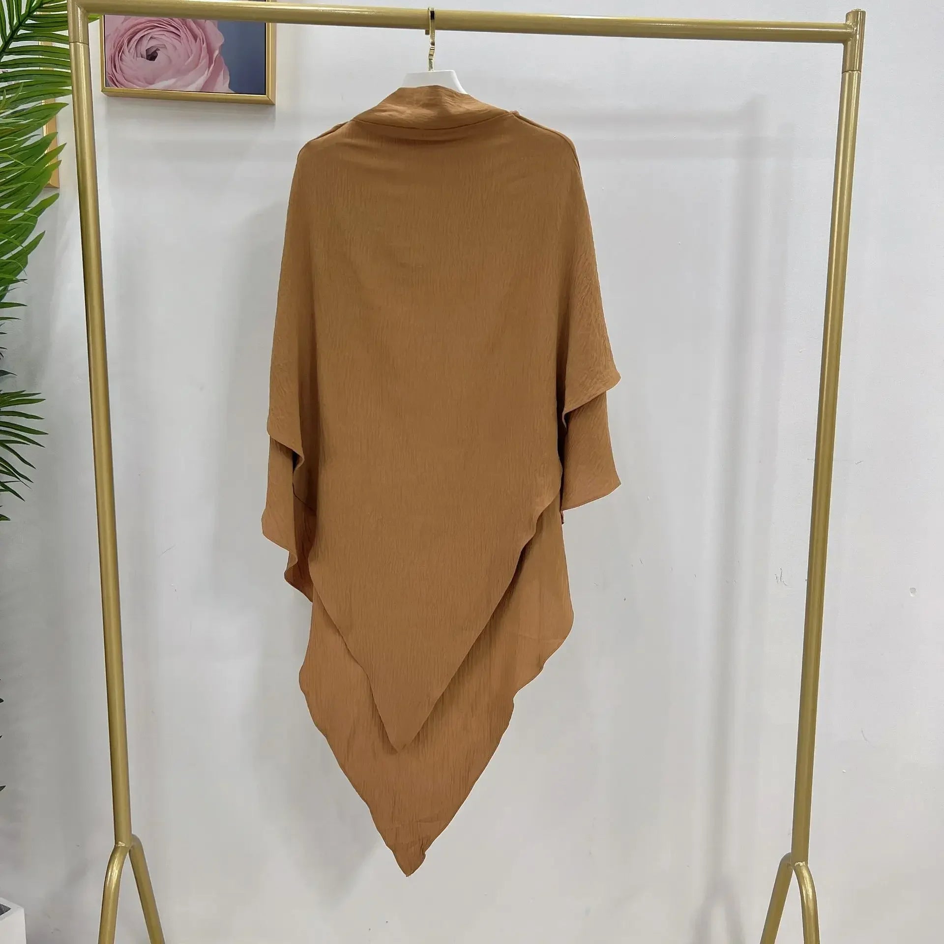 Long Khimar Hijab 2 Veils Scarf Wrap Jilbab Prayer Garment Khimars for Women Muslim Abaya Hijabs Niqab Ramadan Islamic Clothing