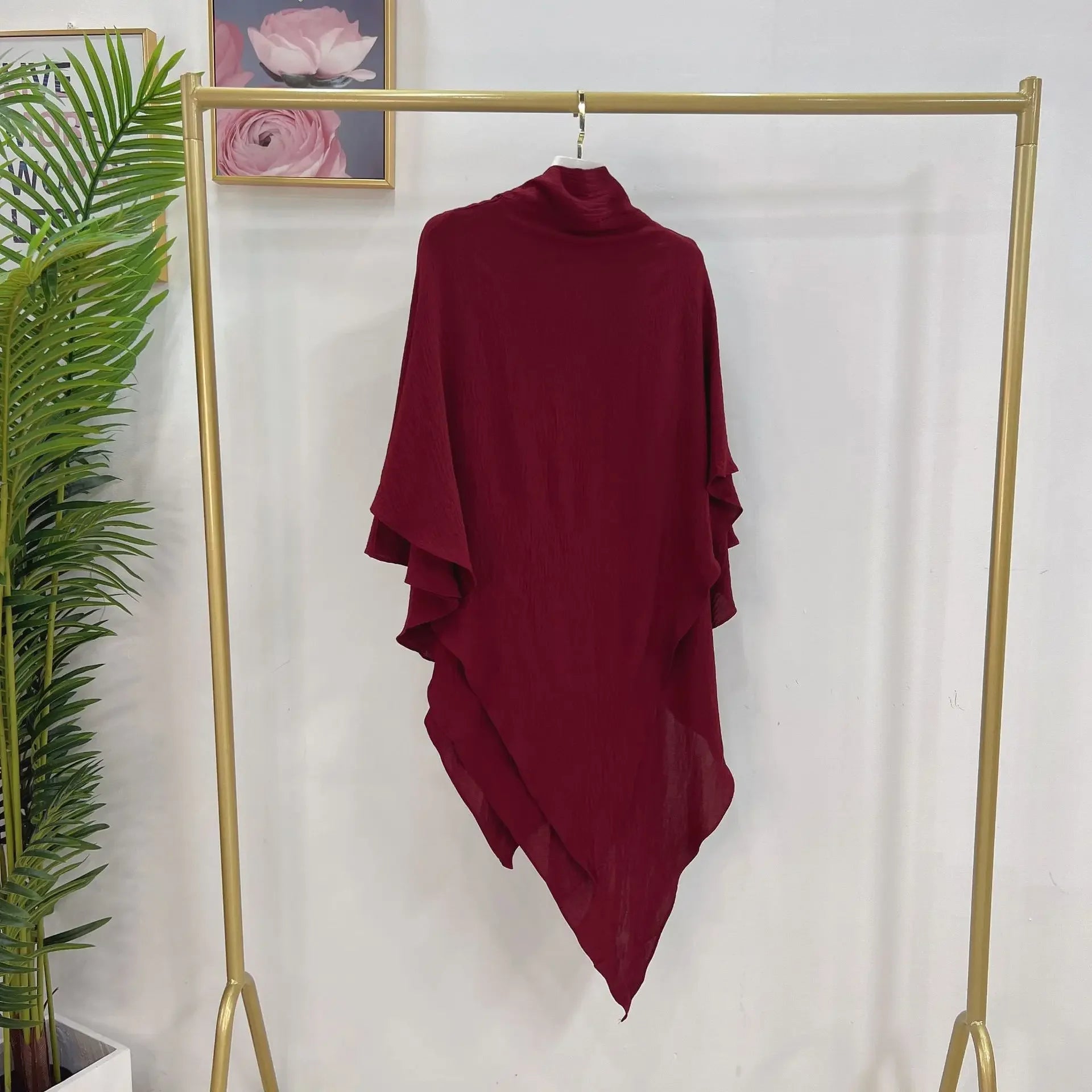 Long Khimar Hijab 2 Veils Scarf Wrap Jilbab Prayer Garment Khimars for Women Muslim Abaya Hijabs Niqab Ramadan Islamic Clothing