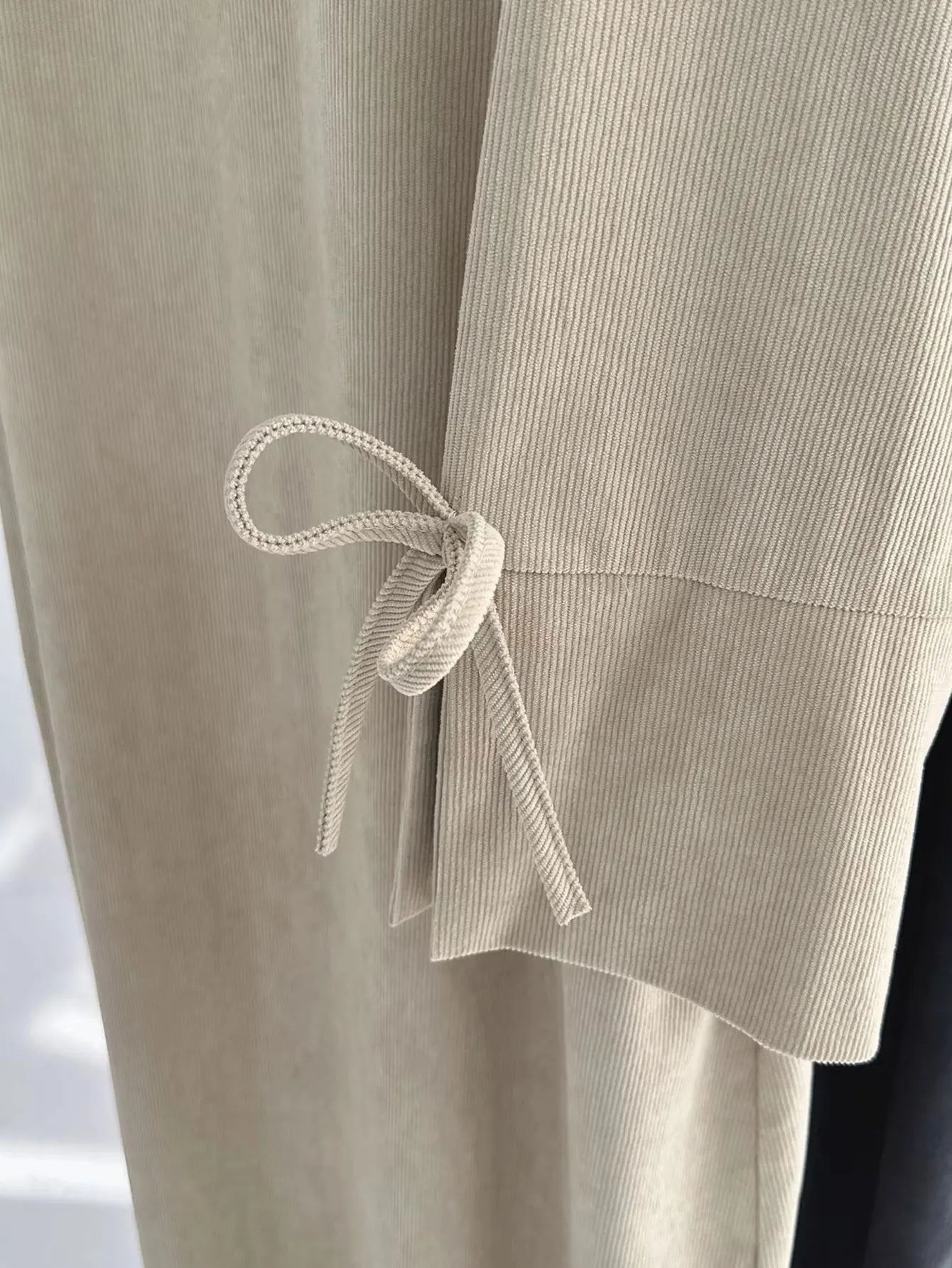 Winter Corduroy Bow Knot Sleeve Abaya Women Muslim Dress Modest Clothing Women Abaya Femmes Robe Musulmane Robes Prayer Clothes