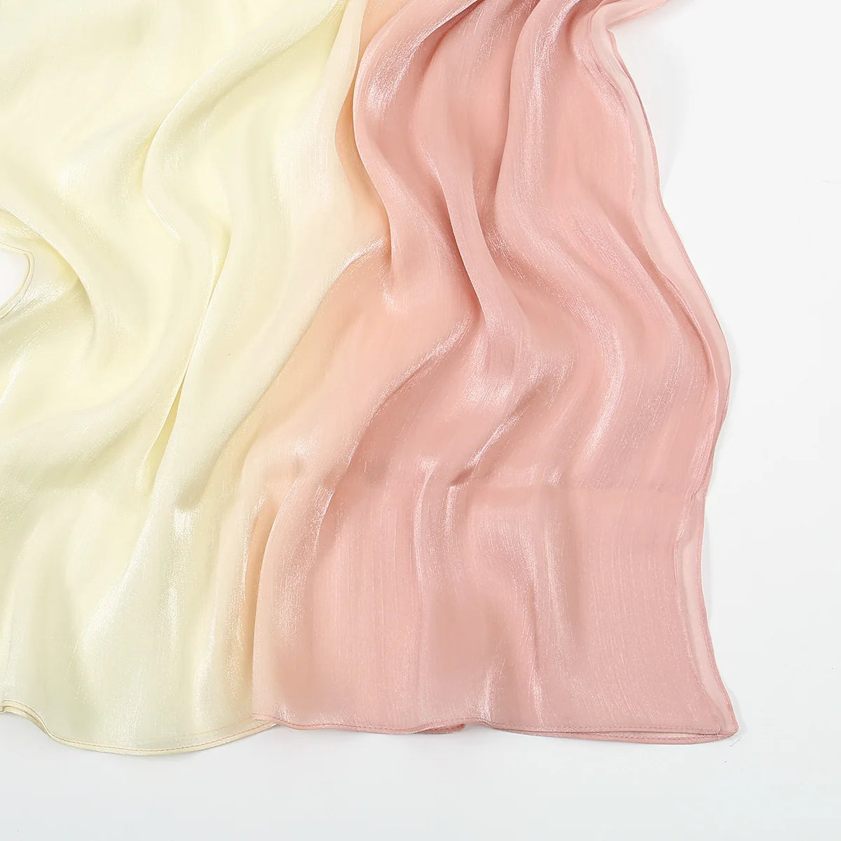 Gradient Twinkle Silk Hijab Scarf Muslim Women Hijab Plain Head Wraps Headscarf Shimmer Islam Turban Ramadan Head Cover 180*70cm