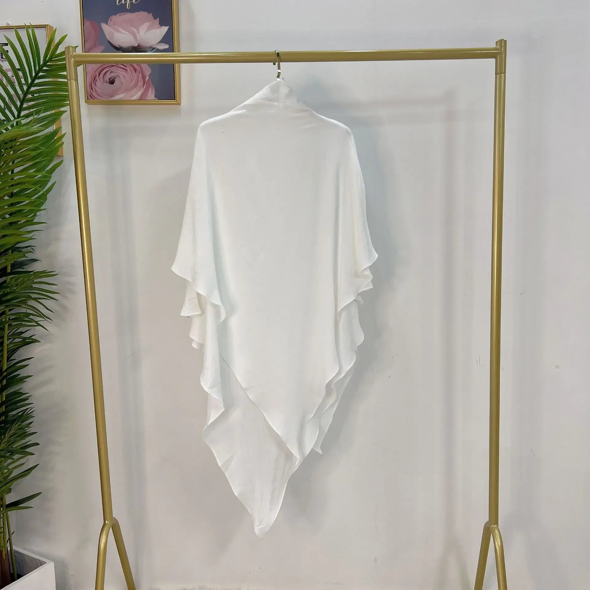 Long Khimar Hijab 2 Veils Scarf Wrap Jilbab Prayer Garment Khimars for Women Muslim Abaya Hijabs Niqab Ramadan Islamic Clothing